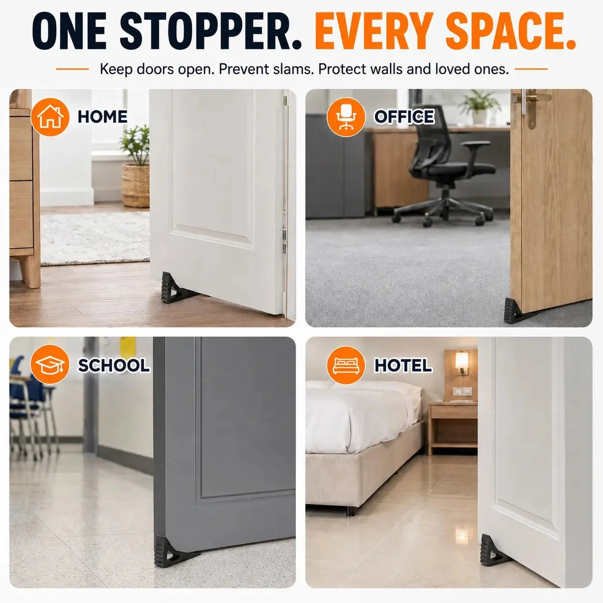 Favoreli® 🚪Silent Door Stopper — Kid & Pet Safe🐕🐱