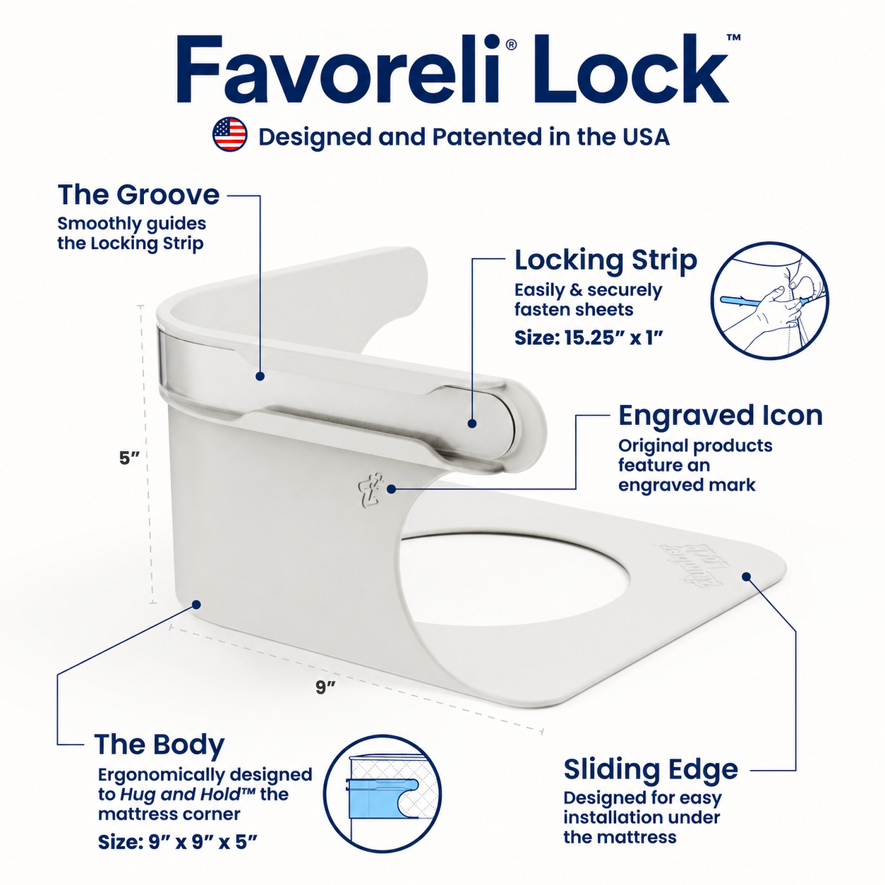 Favoreli® Sheet Straps — No More Wrinkled, Shifted Sheets (Set of 4)
