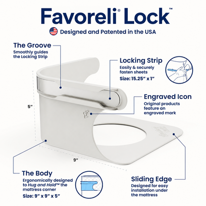 Favoreli® Sheet Straps — No More Wrinkled, Shifted Sheets (Set of 4)