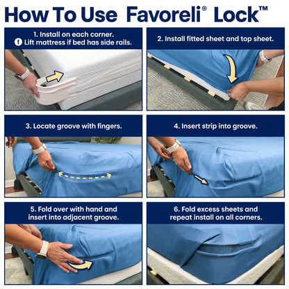 Favoreli® Sheet Straps — No More Wrinkled, Shifted Sheets (Set of 4)