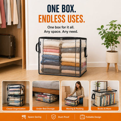 💞LAST DAY 50% OFF ✨📦Favoreli® Large Heavy-Duty Thick Plastic Clear Storage