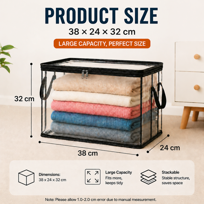 💞LAST DAY 50% OFF ✨📦Favoreli® Large Heavy-Duty Thick Plastic Clear Storage