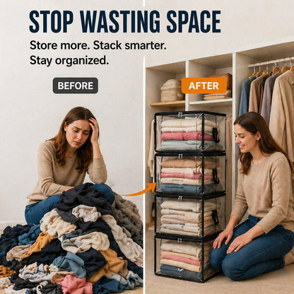 💞LAST DAY 50% OFF ✨📦Favoreli® Large Heavy-Duty Thick Plastic Clear Storage