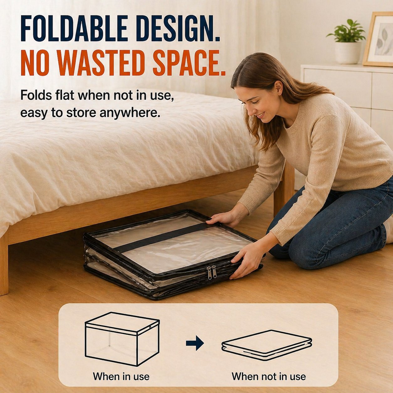 💞LAST DAY 50% OFF ✨📦Favoreli® Large Heavy-Duty Thick Plastic Clear Storage